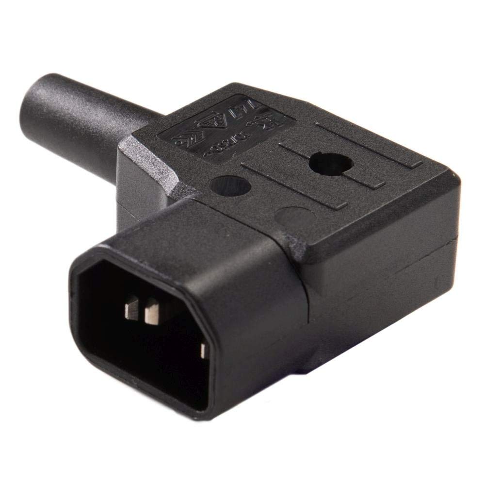 2 Prises Coudées 90° IEC C14 Vers C13 - Gauche Et Droite, 250V 10A, Pour PC, PDU, électroménager