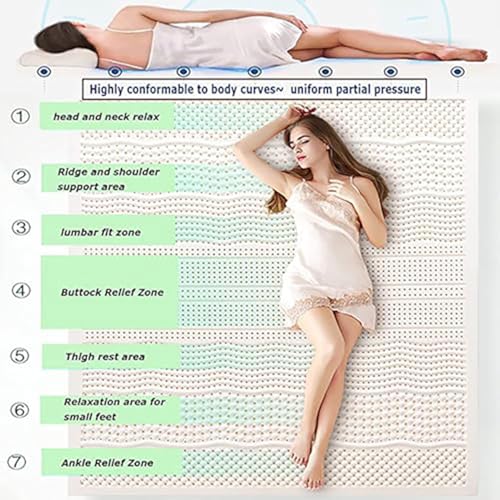 Cubrecolchón de látex antiácaros de 100x200 cm para mejorar tu cama de invitado 5
