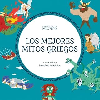 Diseño de la portada del título Los mejores mitos griegos