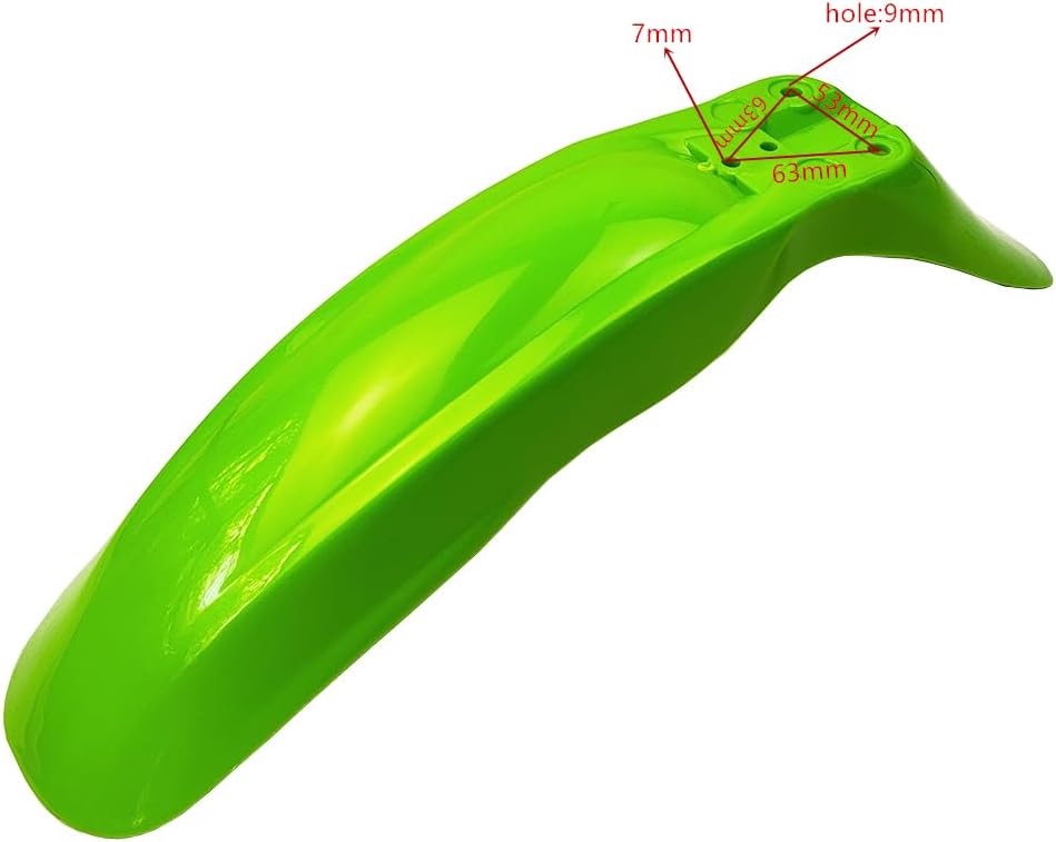 Motocycle Front Fender Plastic Mudguard For Kawasaki Suzuki KX65 KLX110 DRZ110 RM65 BBR TTR Motorcross Dirt Pit Bike (Black)