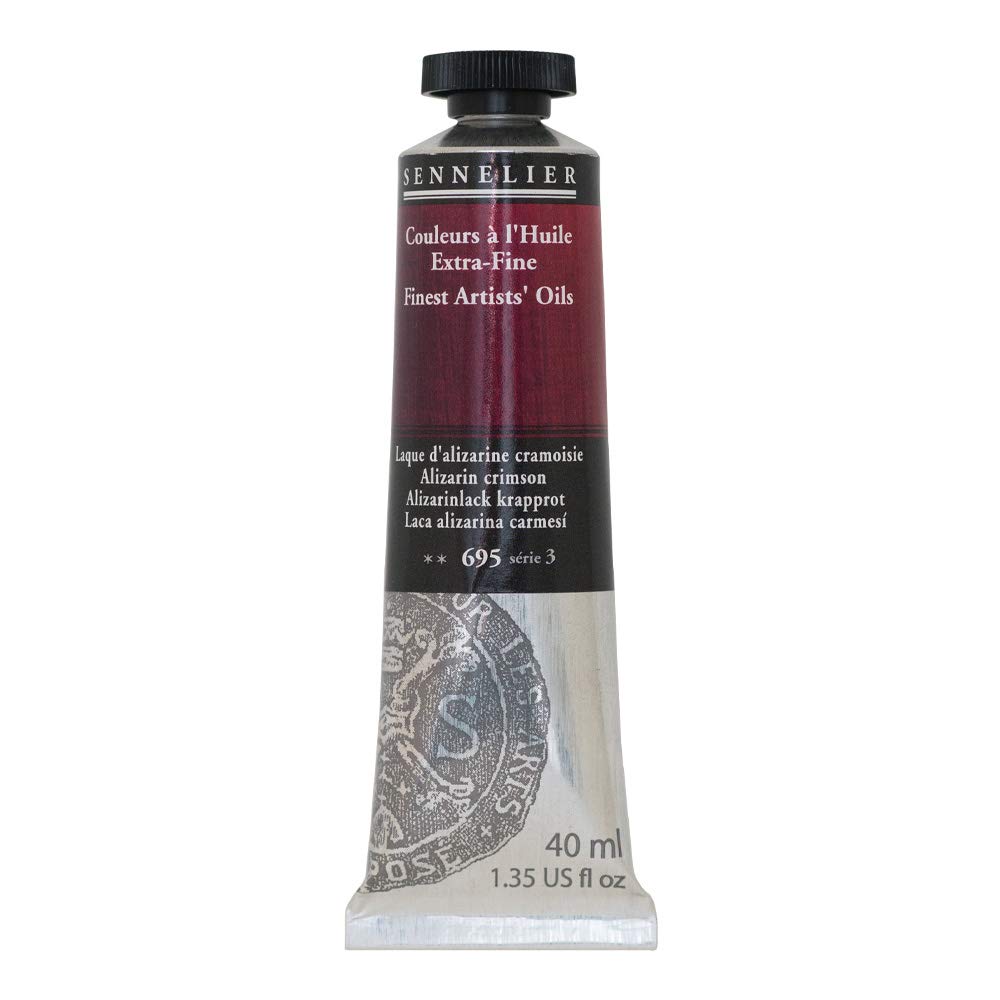 Huile Sennelier Alizarin Crimson peinture pour atelier d'art contemporain