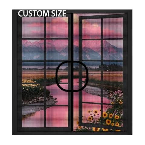 Custom Size Window Screen Insect Mesh,Self-Adhesive Fly Screen Mosquito Curtain Cover