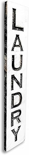Vertical Laundry Sign (Available in 3 Sizes)- Carved in Solid Wood | Rustic Distressed | Farmhouse Style | Laundry Room Decor | Handmade in NC