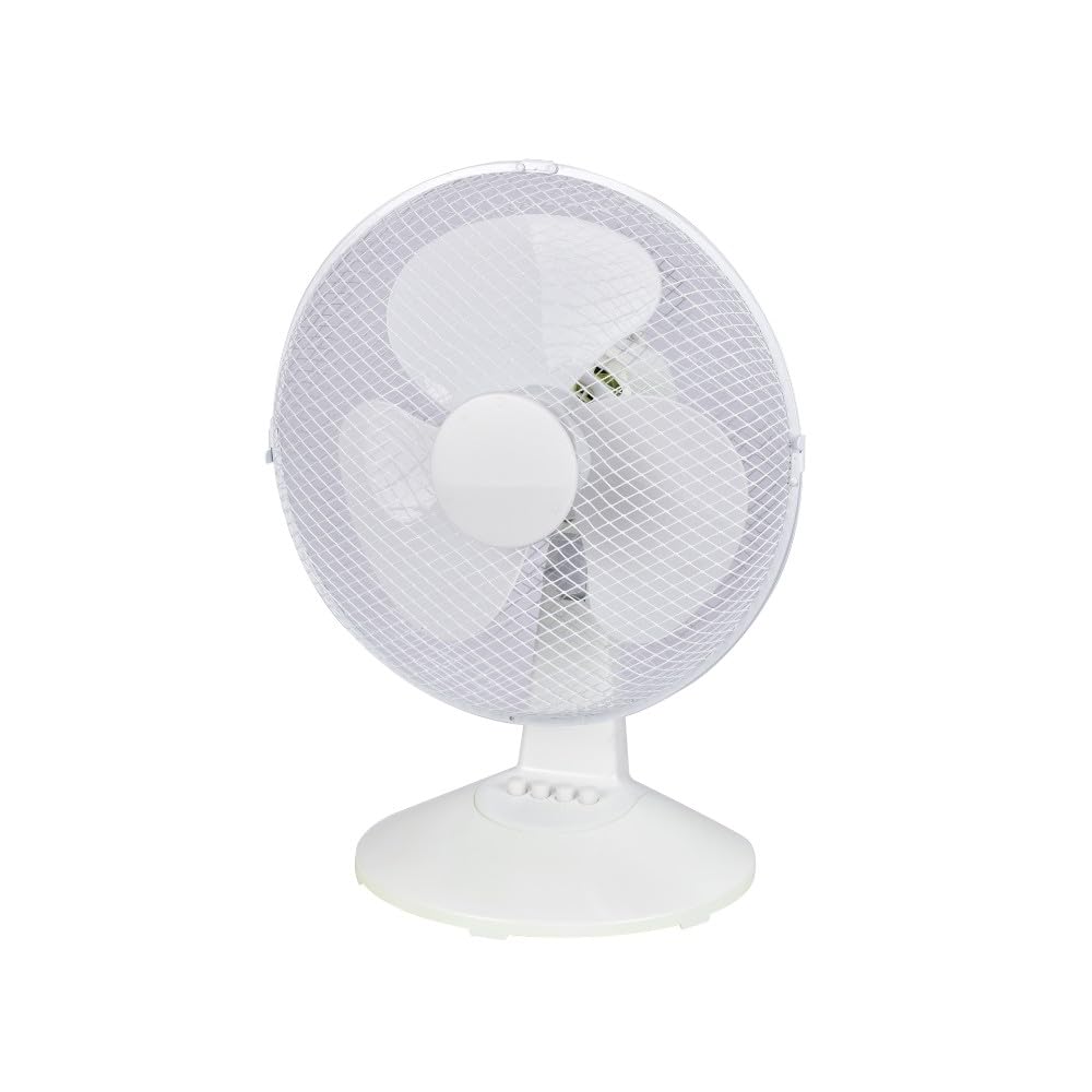 wonderlamp - Ventilador de sobremesa Nivo, 3 velocidades, 35W, Cabezal oscilante, Ventilador de mesa para Oficinas, escritorios, espacios pequeños
