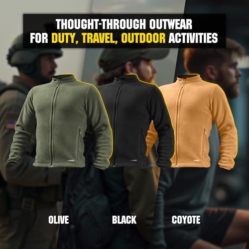 Image of M-Tac Nord Polartec 200 Fleece Jacket for Men - Military Style Sweatshirt Tactical Full Zip Warm Sweater