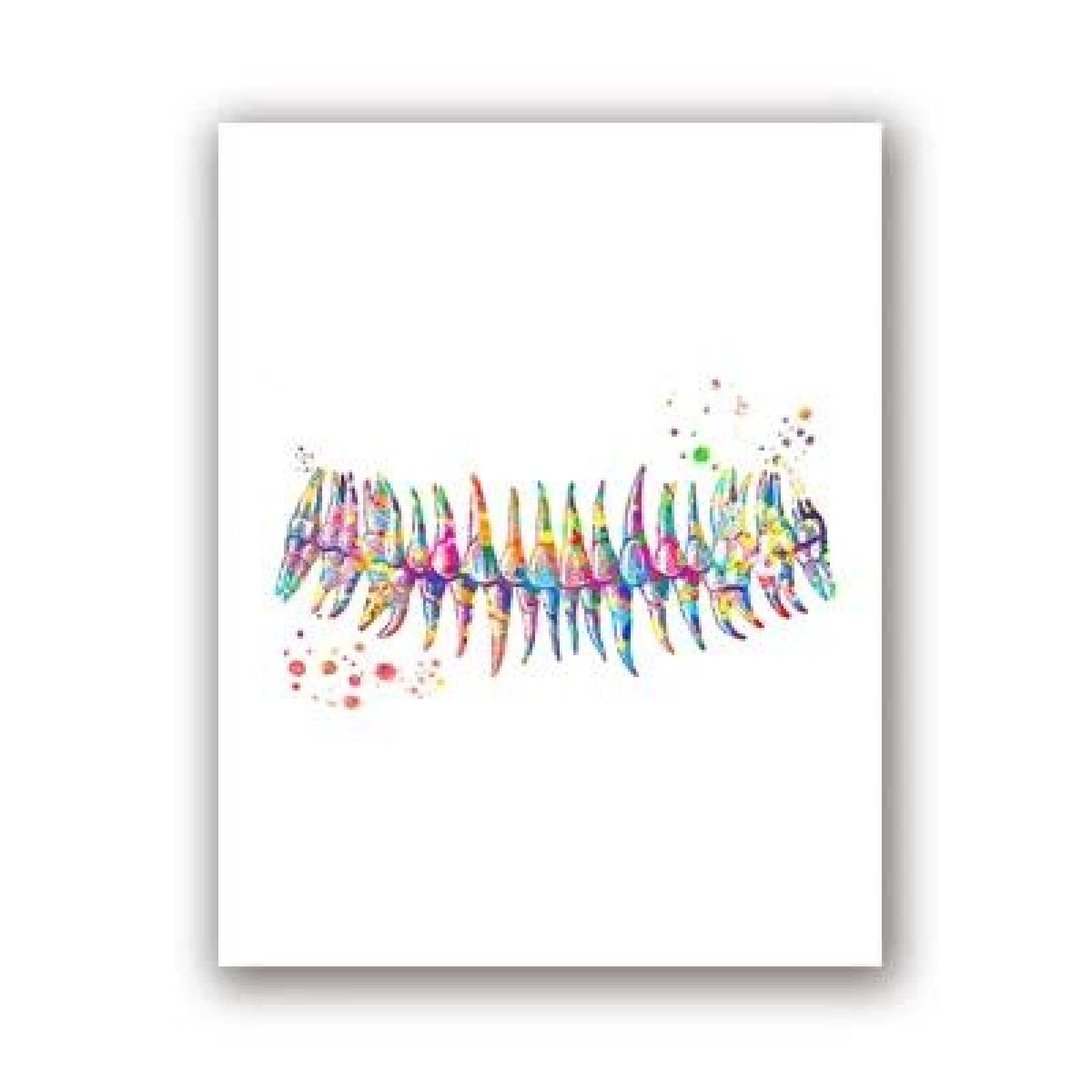 Shinering Dental Equipment Medical Posters And Prints Teeth Anatomy Watercolor Art Picture Canvas Painting Dentist Gift Clinic Wall Decor A9 60X80cm Unframed