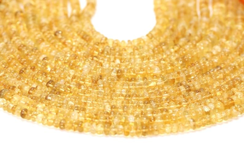Perles citrine naturelle anti-rayures pour fabrication de bijoux durables - 3
