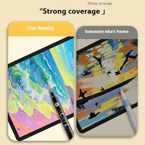 Marqueurs peinture acrylique tissu feutres double pointe illustrations - 6