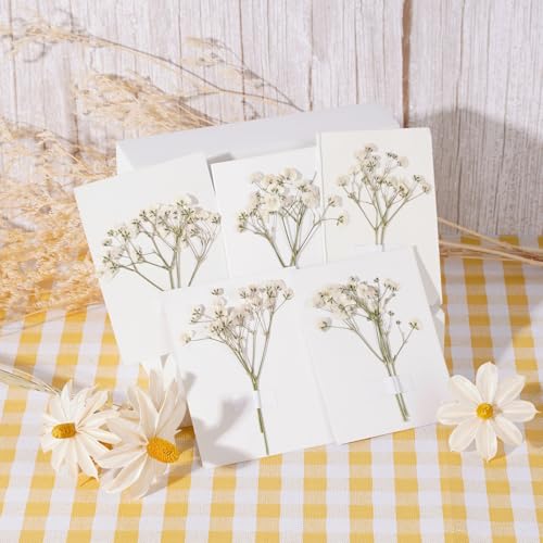 Flor seca artificial Babys Breath blanco x100 unidades miniatura 5