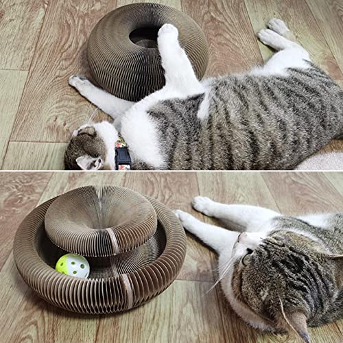 YYSS Prancha de arranhar Magic Organ para gatos, almofadas de arranhar com uma bola de brinquedo, br