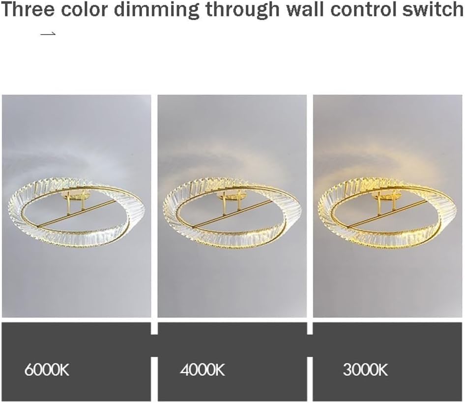 Plafonnier en cristal LED dimmable à intensité variable continue - 5