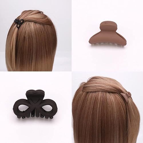 Miniatura 2 de Yusier 12 pinzas de garra pequeñas de 1 pulgada, pinza hueca para el cabello, pinzas de pelo mate para cabello fino, flores, lindas pinzas para el