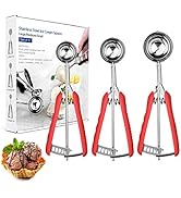 Wimaha Ice Cream Scoop,Cookie Scoop Set of 3, Stainless Steel Ice Cream Scoop Large-Medium-Small ...