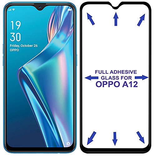 Image of Screen Protector for Oppo A12 / A11K (Black) Tempered Glass Edge-to-Edge 6D Screen Guard With Installation Kit