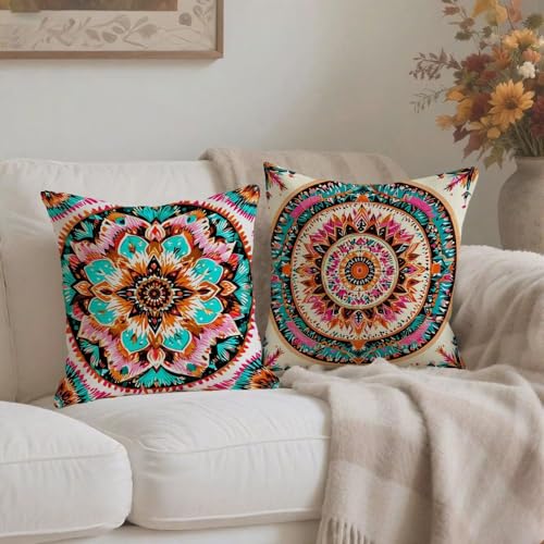 Housse de coussin 65x65 imperméable contre les taches taie rose - 4