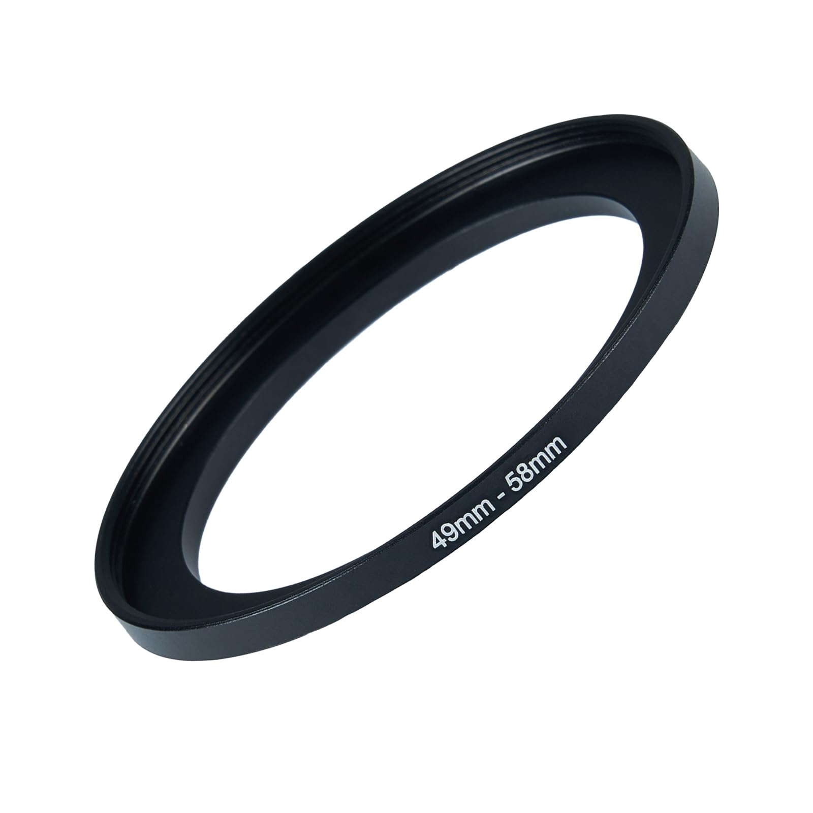 49mm to 58mm Step-up Adapter Rings Filter Adapter Black Metal Step Down Filter Ring Adapter Compatible with All Brand UV CPL ND Camera Lens Filter Stepping Rings (49mm-58mm)