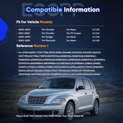 Image of ECCPP AC Compressor for Chrysler for Neon 2.0L 2000-2002 AC Compressor with Clutch