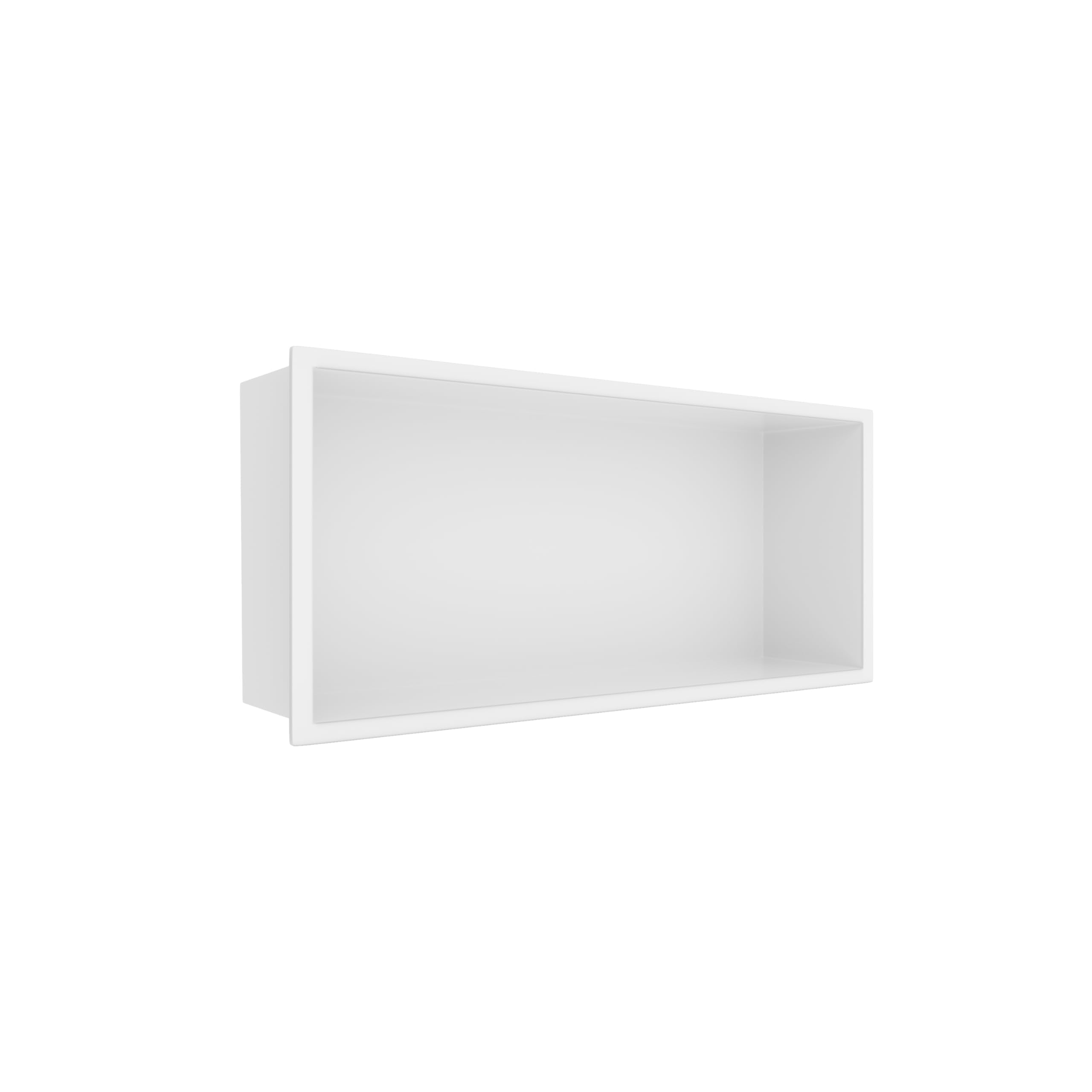 Wall-Box One Nicho de Ducha de Pared Blanco Nicho de Ducha de Acero Inoxidable 45x20x10cm Blanco, Nicho Impermeable para Utensilios de Baño, Sin Azulejos, Instalación de Nicho Flexible