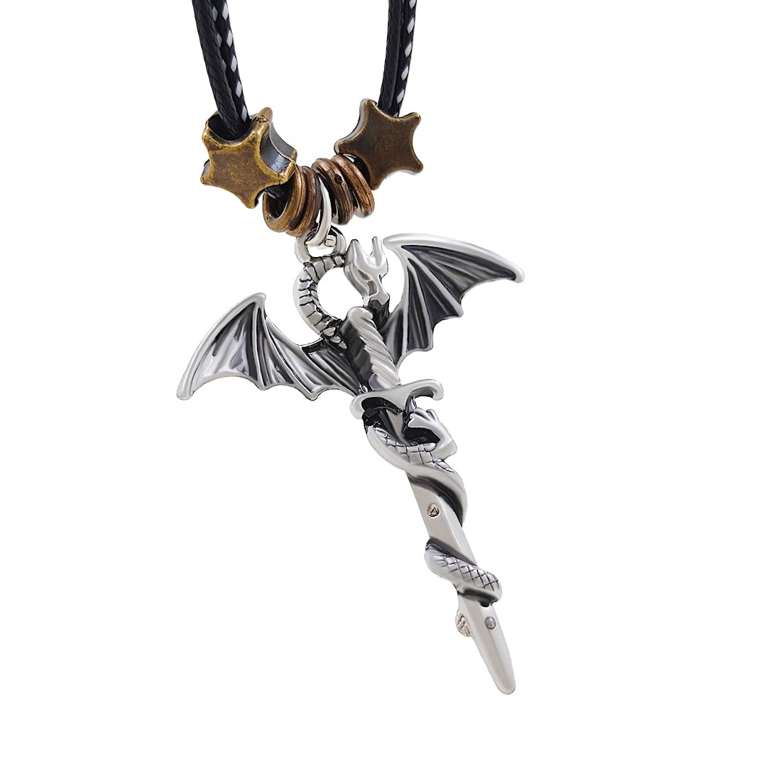 Giftnest Dragon Pendant with Rope Leather Belt for Men/Boys/Husband & Unisex-image-11