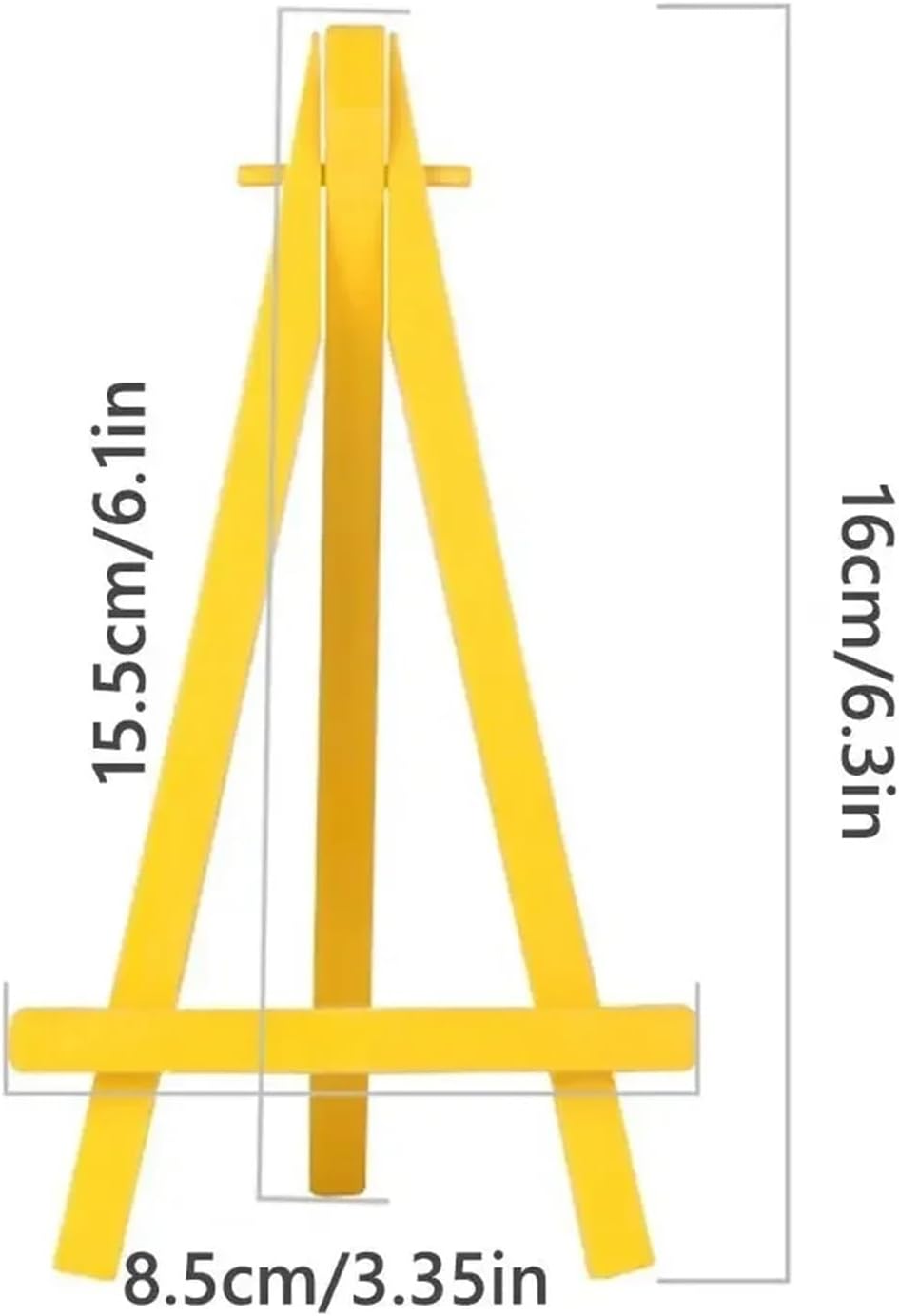 Sturdy 30pcs Portable Plastic Triangle Easel Mini Adjustable Painting Holder Display Stand Art Desktop Phone Home Use(Yellow)