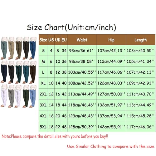Men's Casual Linen Pants Beach Summer Drawstring Elastic Waist Lightweight Trousers Pants3