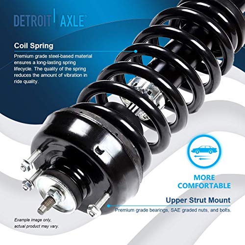 Image of Detroit Axle - 2pc Front Struts for 2004-2005 Ford Explorer Mercury Mountaineer, 2 Complete Struts with Coil Spring Assembly Replacement Quick Install Ready Struts Shocks Assembly