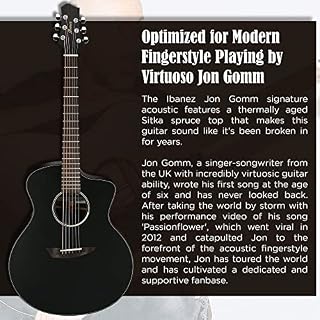 Ibanez JGM5-BSN Jon Gomm – Guitare Acoustique - Les Beatles, Paul McCartney, John Lennon, RIngo Starr, George Harrison Ibanez JGM5-BSN Jon Gomm - Guitare Acoustique – Image 2