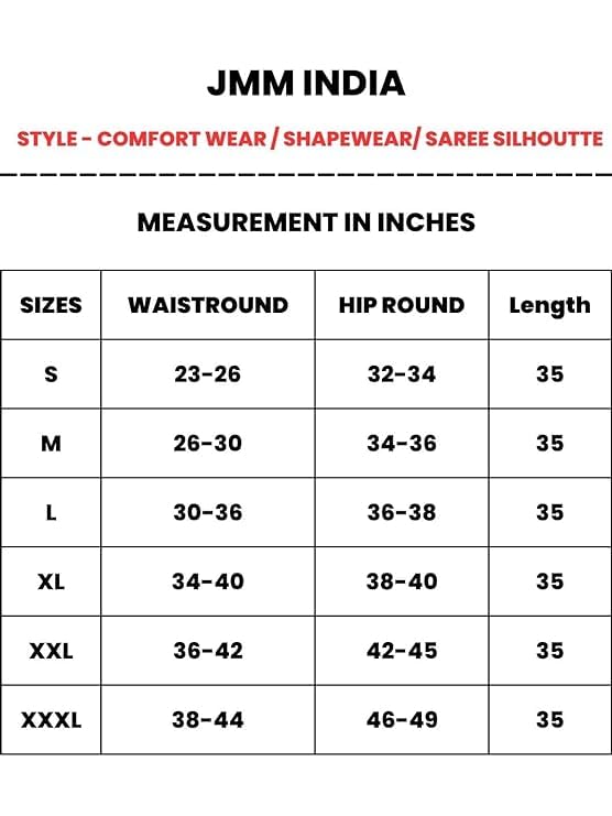 Image of Amazon Brand - Anarva Women Cotton Blended Saree Shapewear Regular Petticoat Skirt For Saree