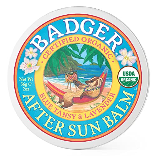 Badger AFTERSUN BALM Certified Organic Blue Tansy & Lavender Total Body Balm 56g