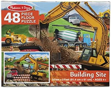 Melissa and Doug Building Site Jumbo Jigsaw Floor Puzzle (48 pieces, 60.96 x 91.44 cm long) 5 51cO75BHEaL. AC