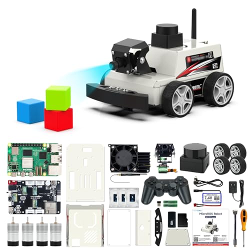 Image of Yahboom Raspberry Pi 5 AI Visual ROS2 Smart Robot Car Kit 2DOF Carmer Autonomous Driving Lidar Stem Education Project for Teen Engineers Students (with Raspberry Pi5-16GB)