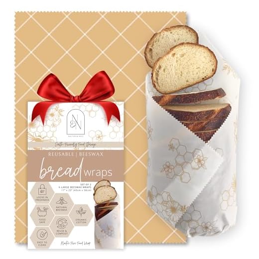 XL Beeswax Bread Wraps Two-Pack Honeycomb Twill