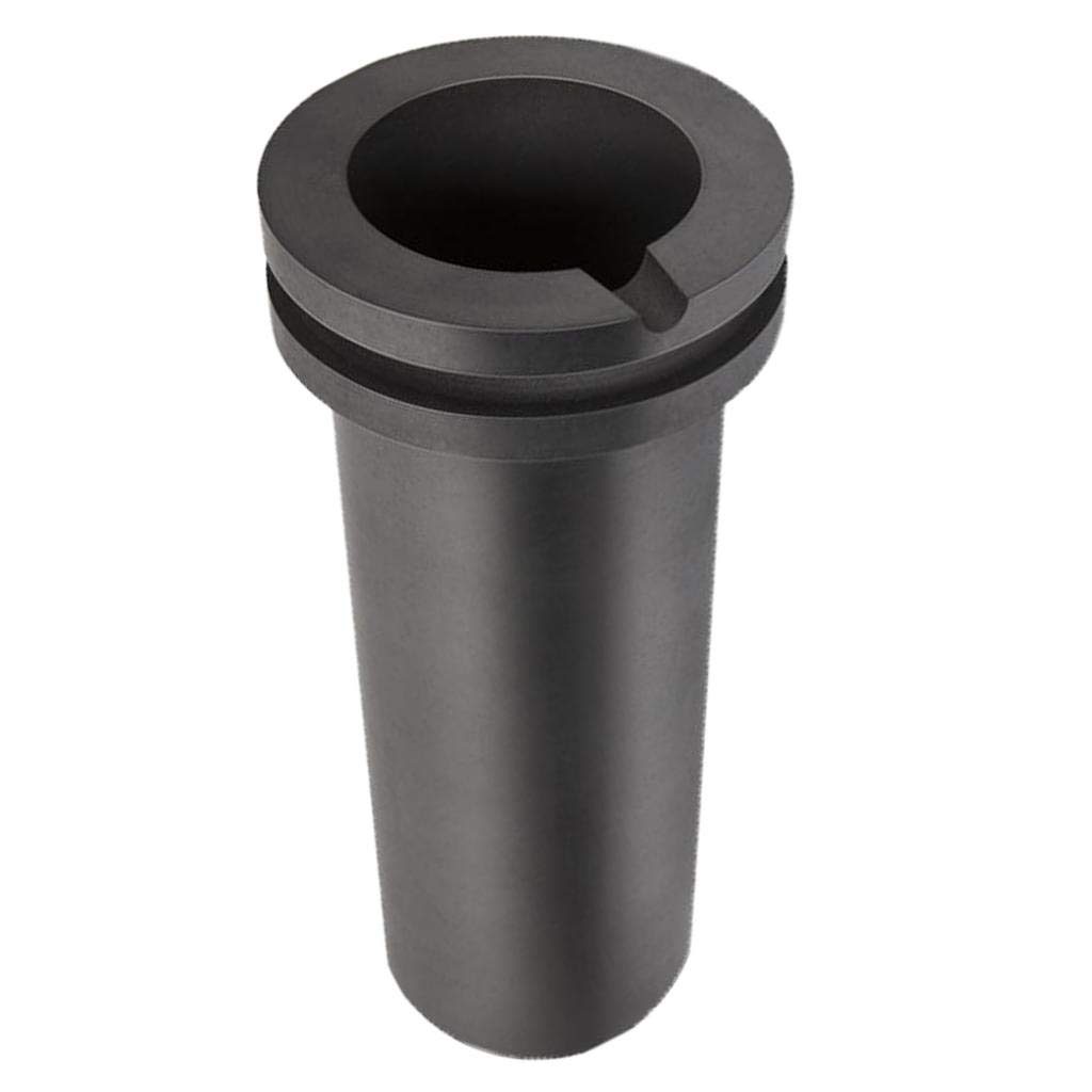 Creuset en graphite pour fonte de métal doré argenté 1 kg 65 x 125 mm