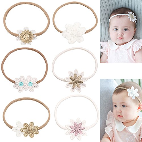 Rabbit Ears Cloth Bow–Stretch Headbands for Baby Toddler Girls Birthday, Party,Shower (CXX89)