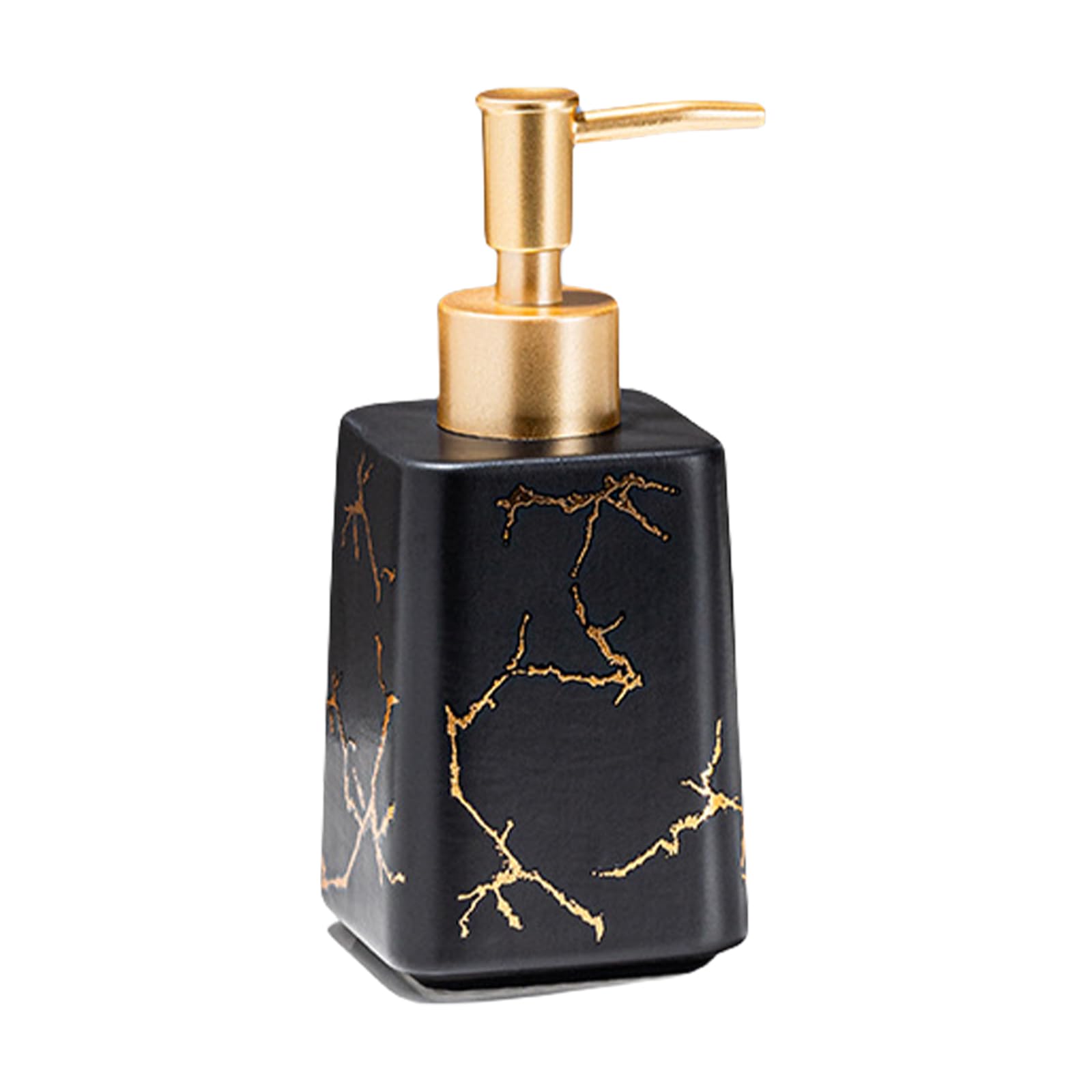 HZBB Friendly Ceramic Soap Dispenser Marble Pattern Simple Design Container for Shampoo and Hand Wash Ceramic Container