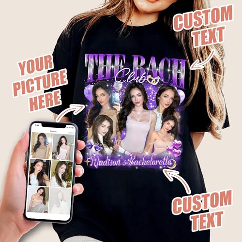 Mit & Mia Custom Bootleg Rap Tee Shirt for Boyfriend Girlfriend Custom Face Tshirt Vintage Graphic Shirt Gift Idea Birthday2