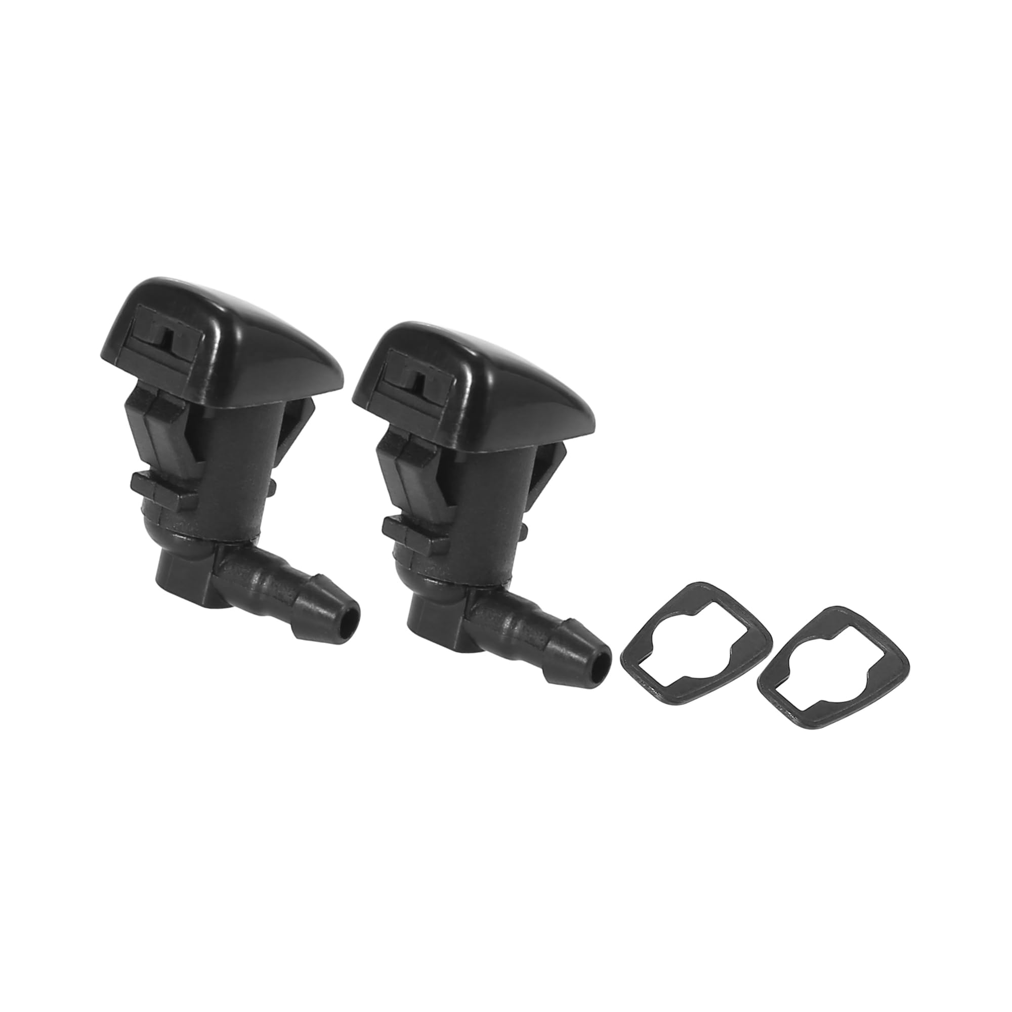 Front Windshield Wiper Nozzles for Cadillac CTS with Gaskets - Pack of 2 Black Automotive Parts