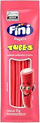 Fini Tubes Morango - Contem 12 pacotes de 15g - Total de 180 gramas