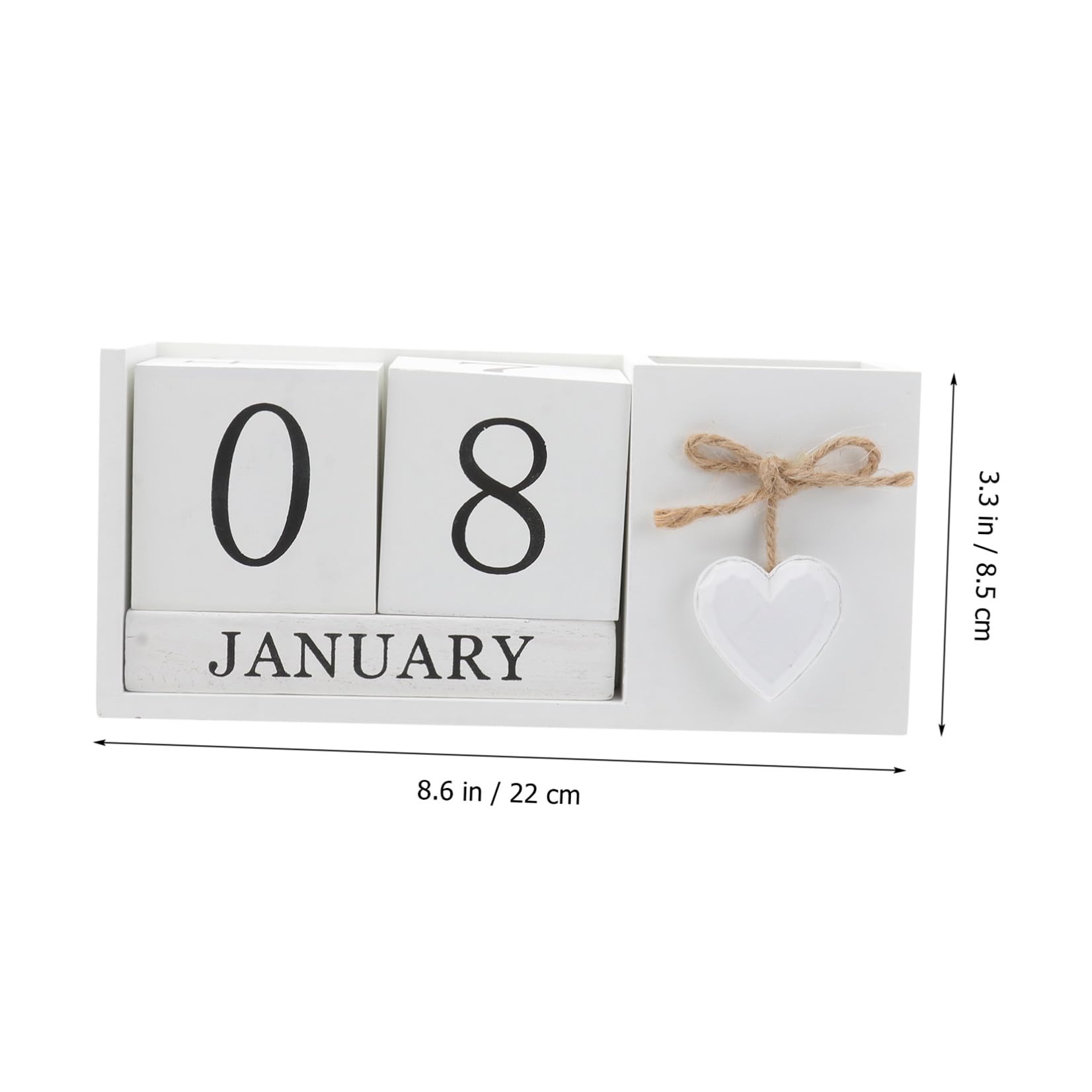 TOPBATHY 1pezzi Portapenne in Legno Contenitore per Penna e Calendario da Tavolo Pratico Portaoggetti per Cancelleria Organizza Penne e Accessori