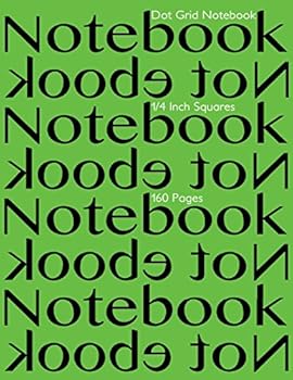 Paperback Dot Grid Notebook 1/4 Inch Squares 160 pages: Notebook Not Ebook with green cover, 8.5"x11" 1/4 inch dot grid graph paper, perfect bound, ideal for st Book