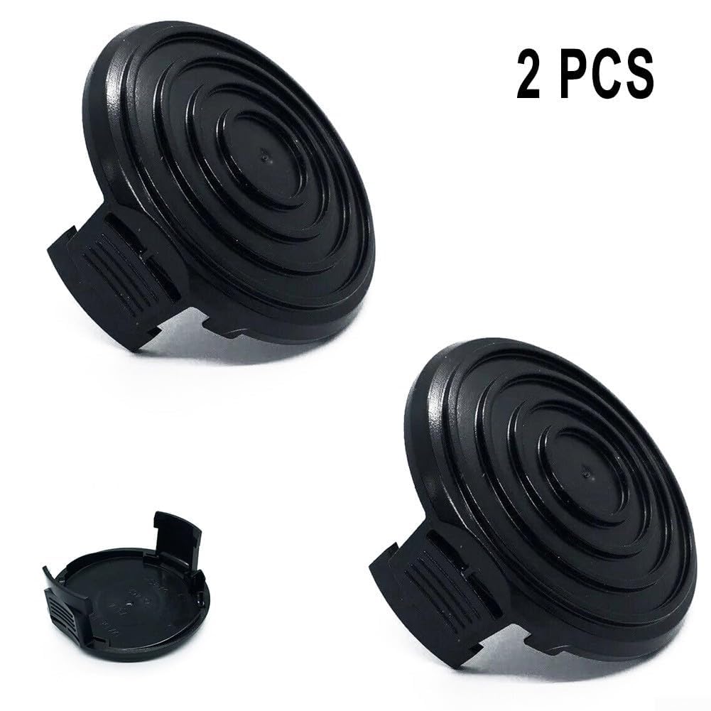 Bobine de Rechange pour Fil de débroussailleuse, Couvercle de Bobine de Rechange for Coupe-Bordures GT30, Lot de 2, Noir
