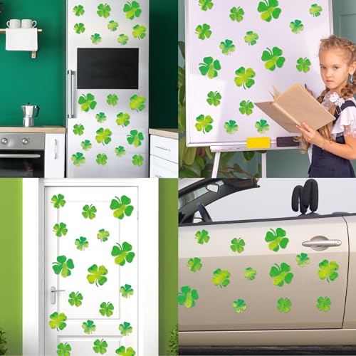 Imanes decorativos trébol para refrigerador 17 piezas miniatura 7