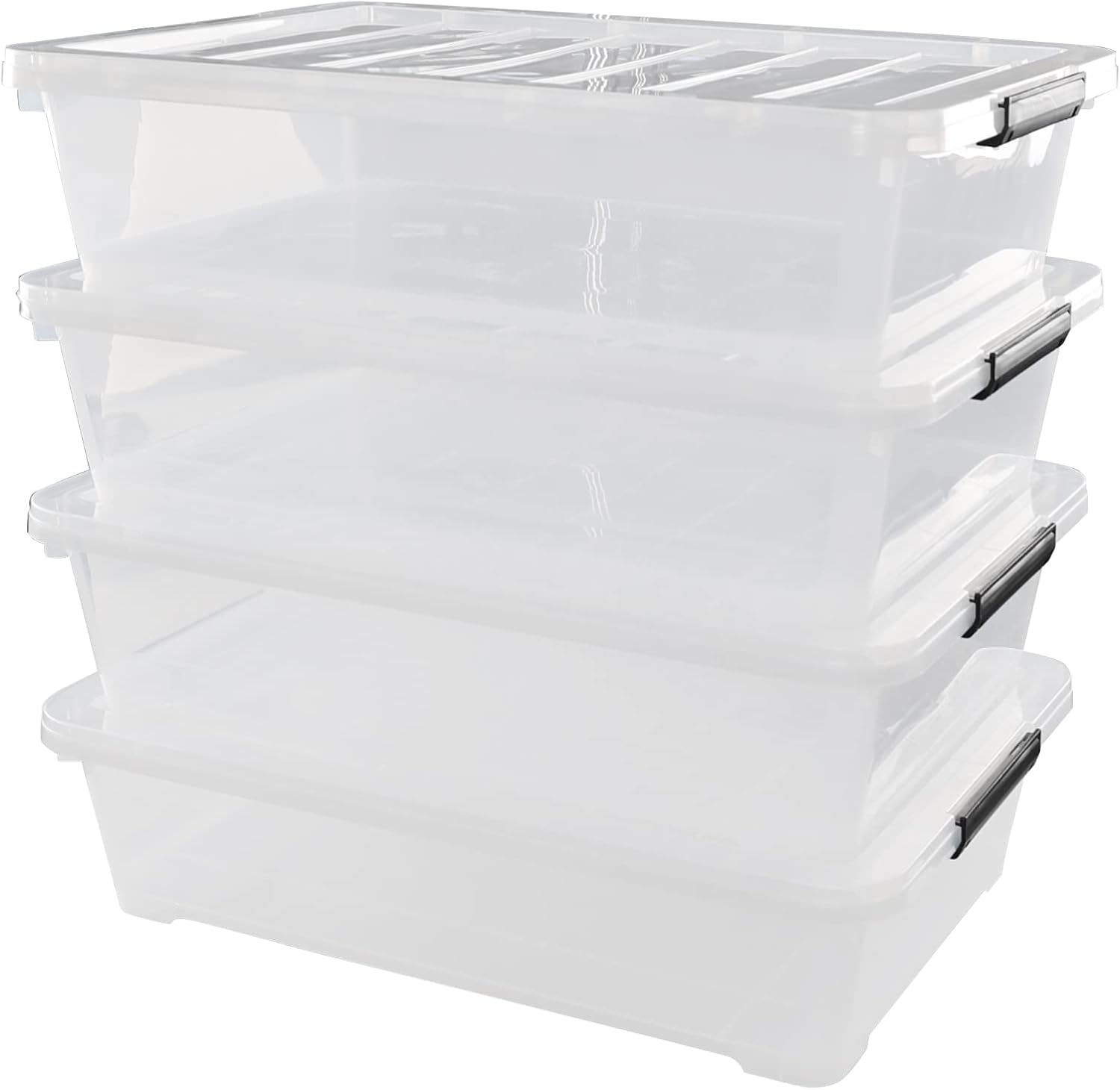 AnnkkyUS 40 Quarts Under Bed Storage Boxes with Wheels