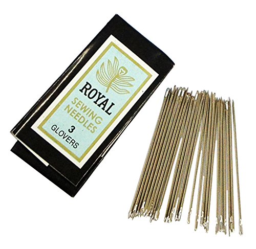 HAND ® Glovers Needles Size 3 Triangle Shape Leather Craft 45 mm - Pack of 25