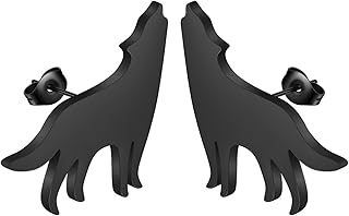 イヤリング スタッド イヤリング レディース ジュエリー ジュエリー パンク ゴシック ウルフ イヤリング 女性 男性 シンプル ヒップホップ 動物 レトロ パーティー 結婚式