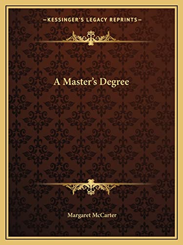 A Master's Degree