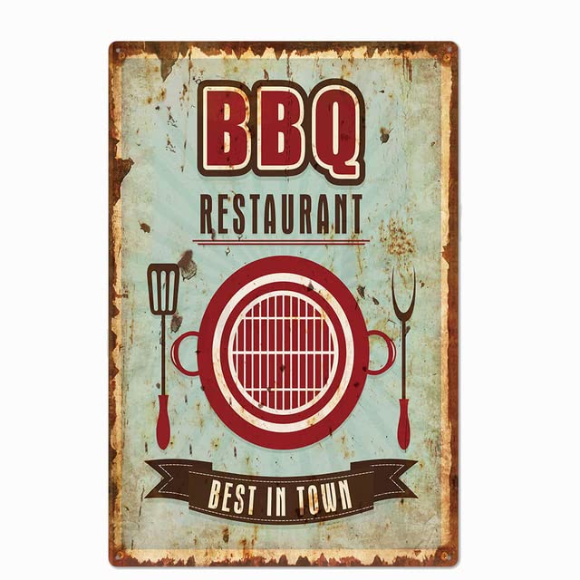 ABCDEFG - Targhe in metallo – 4 pezzi – bbq Dad's Zone barbecue – Sign in | Segni per bar casa – segno grotta uomo | Insegne in metallo vintage UK | Insegne in metallo retrò e divertenti