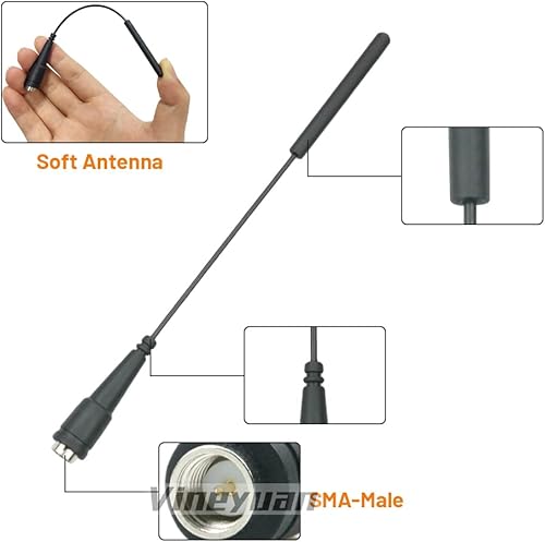 Miniatura 6 de Antena GPS UHF 400-520 Mhz para radios digitales Hytera HYT PD-660 PD-680 - 2 unidades