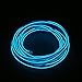 Car Interior Light Strip, 12V Neon Atmosphere Glowing Strobing Electroluminescent Light Glowing EL Wire Cable for Car Door/Console/Seat/Dash Board Decoration (3M Blue)