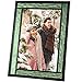 J Devlin 364-46HV Sage Green Stained Glass Picture Frame 4x6 with Easel Back | Ripple Texture Home Display